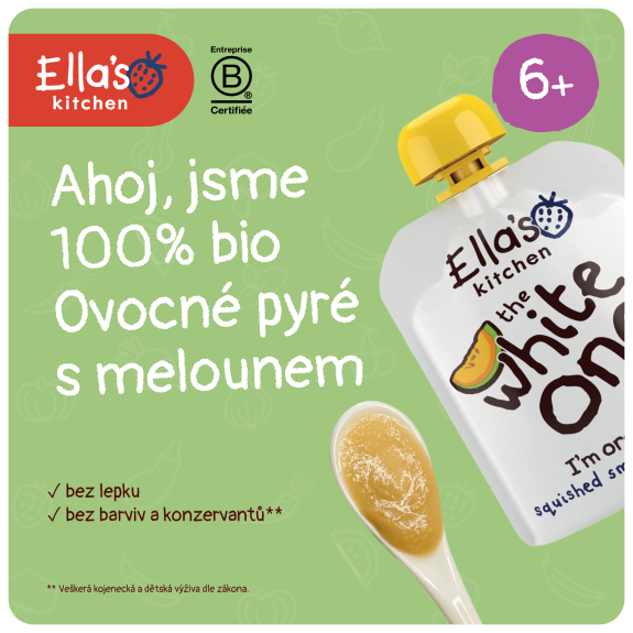 BIO White One Ovocné pyré s melónom 90 g Ella's Kitchen