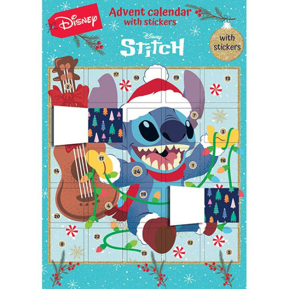 Adventný kalendár so samolepkami Lilo & Stitch