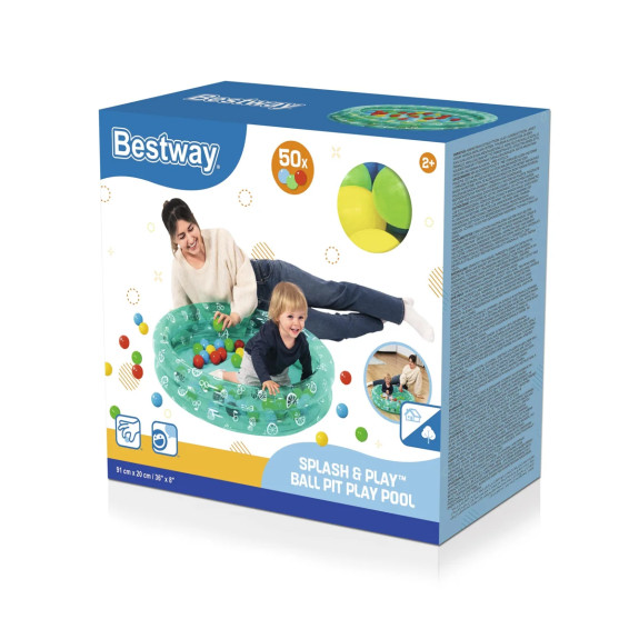 Nafukovací bazén s loptičkami (50 ks) 91 cm Bestway