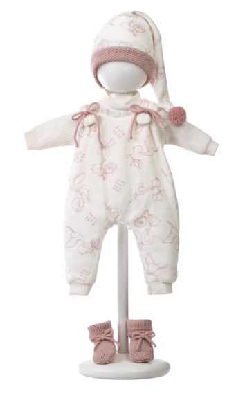 Obleček pre bábiku New Born veľkosti 40-42 cm s nosítkom cez rameno Llorens