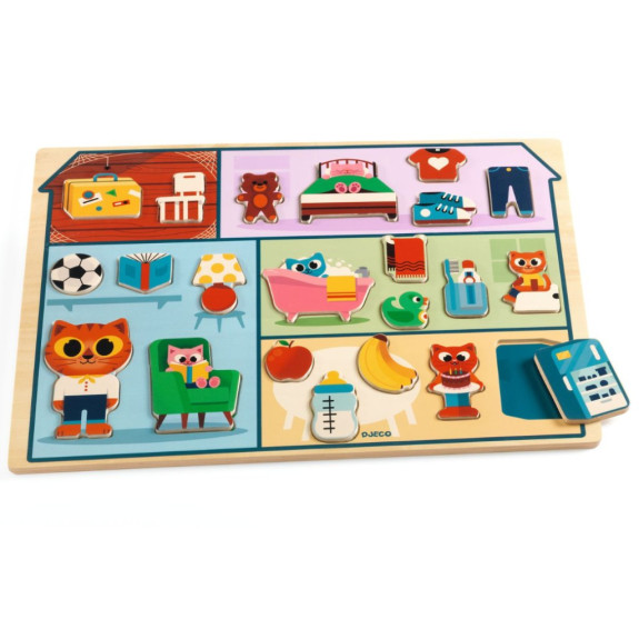 Vkladacie puzzle Domček Djeco