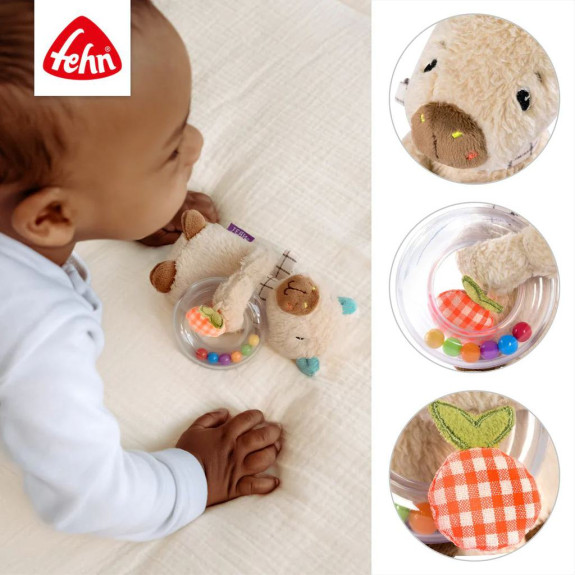 Krúžková hrkálka capybara Baby Fehn