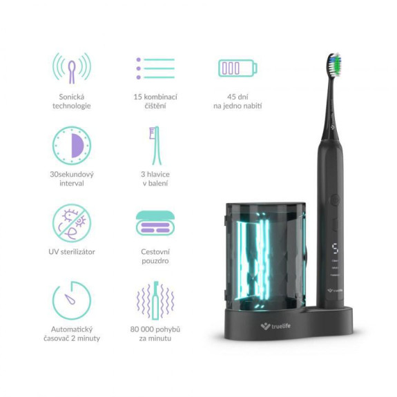 Sonická zubná kefka TrueLife SonicBrush K150 UV