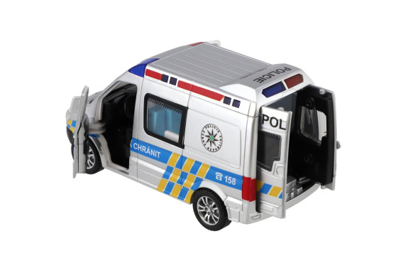 Auto polícia 15 cm so zvukom a svetlom na zotrvačník