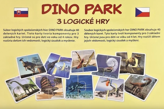 Spoločenská hra logická Dino Park 3v1