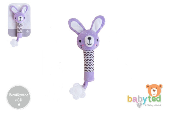Pískatko / hryzátko plyš 25 cm 0 m+ Babyted