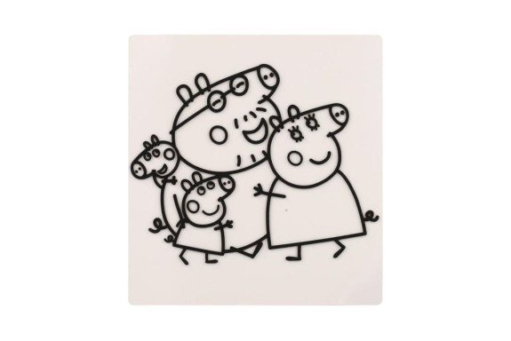 Okenné samolepky a omaľovánky Peppa Pig s farbami