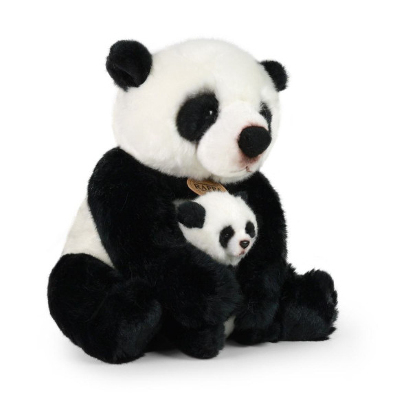 Plyšová panda s mláďaťom 27 cm Rappa