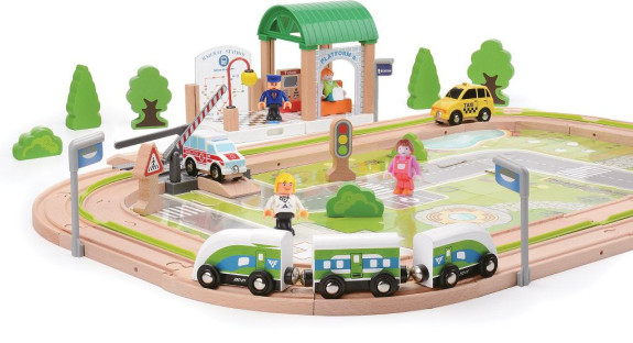 Vláčikodráha Dedina 110 dielov 2Kids Toys