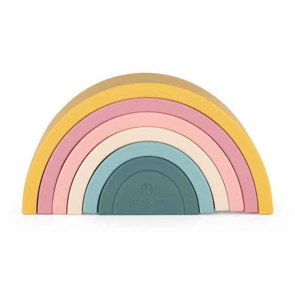 Hračka silikónová skladacia Rainbow 12 m+ Petite&Mars