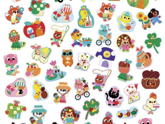 Veľké samolepky Jar 50 ks Stickers Janod