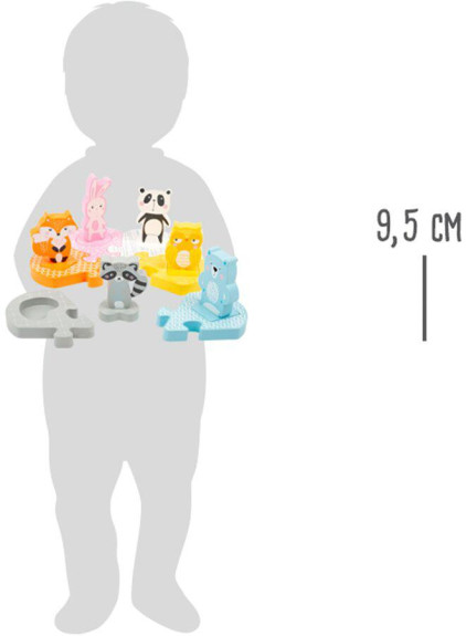 Drevené vkladacie puzzle zvieratká small foot