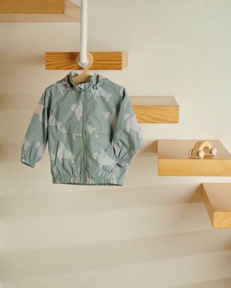 Vetrovka Shells Sea Tot Green Leokid