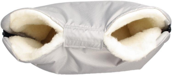 Merino rukávnik na kočík z ovčej/ťavej vlny na zips 30 x 50 cm