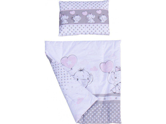 Set perinka a vankúš do kočíka Scarlett Gusto - ružová