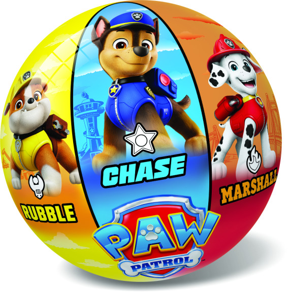 Lopta Paw Patrol gumová - nenafúknutá 23 cm