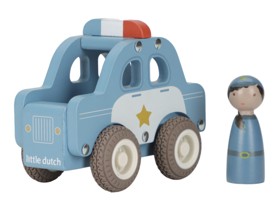 Policajné auto drevené Little Dutch