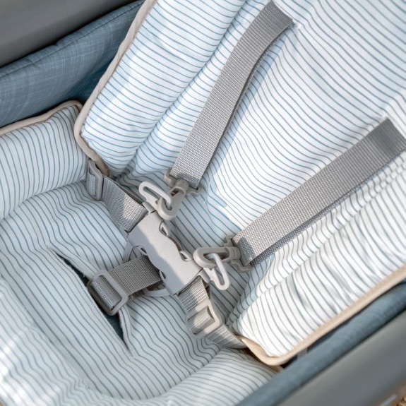 Stolička jedálenská Deluxe 7v1 Proper Positioner™ Chambray 0m+ do 23 kg Ingenuity