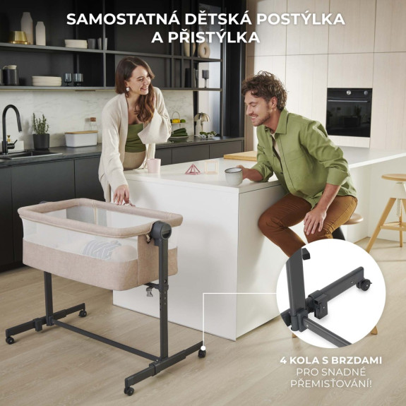 Postieľka detská polohovateľná Nestee Up2 Kinderkraft