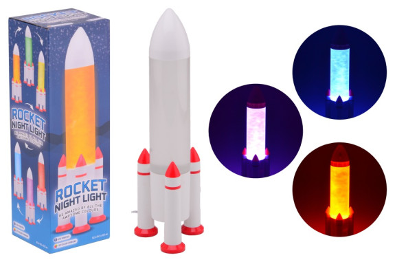 Lampička Raketa ľad meniace farby Johntoy