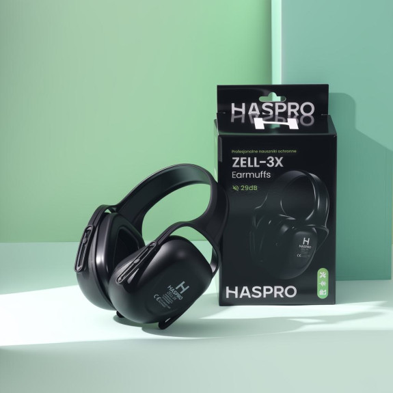 Chrániče sluchu Zell-3X, SNR 29dB čierne Haspro