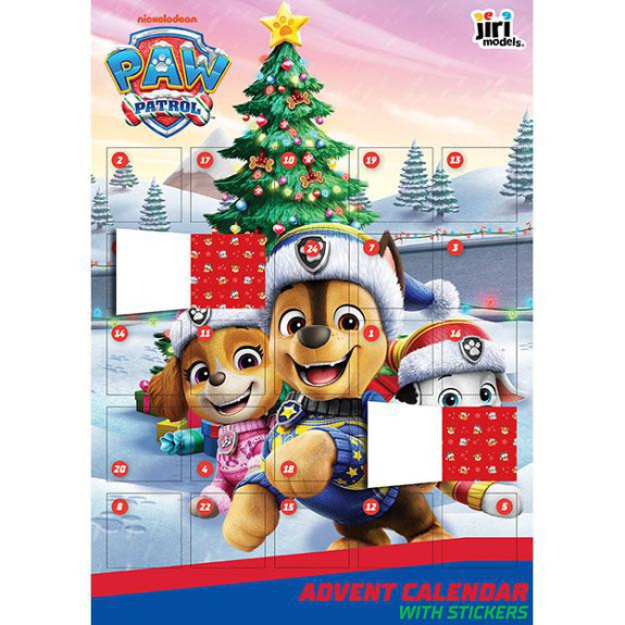 Adventný kalendár so samolepkami Tlapková patrola