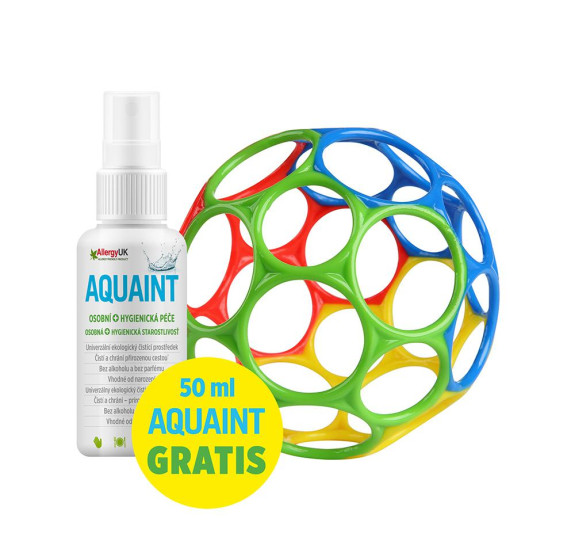 Hračka Oball™ Classic 10 cm 0 m+ & Aquaint 100% eko čistiaca voda 50 ml