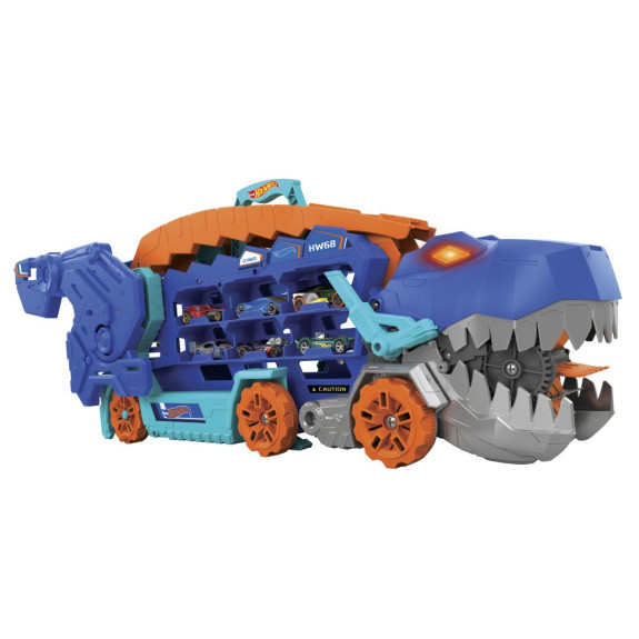 Hot Wheels city T-Rex ťahač so svetlami a zvukmi