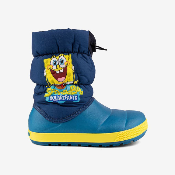 Detské zimné topánky - zateplené snehule SpongeBob modré