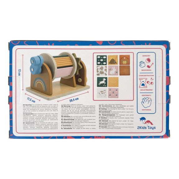 Otočný senzorický bubon s kartičkami 2Kids Toys