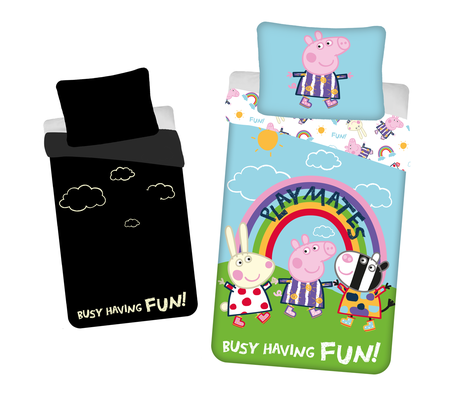 Obliečky Peppa Pig PEP125 svietiace 140 x 200, 70 x 90 cm Jerry Fabrics