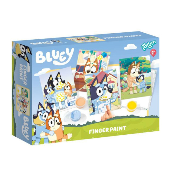 Bluey maľovanie prsty
