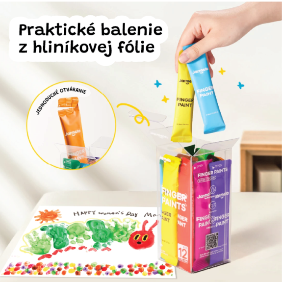Prstové farby na cesty 12 ks Jarmelo