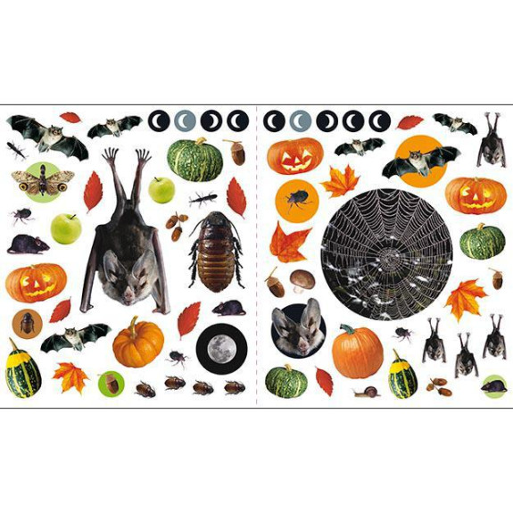 400 samolepiek Halloween