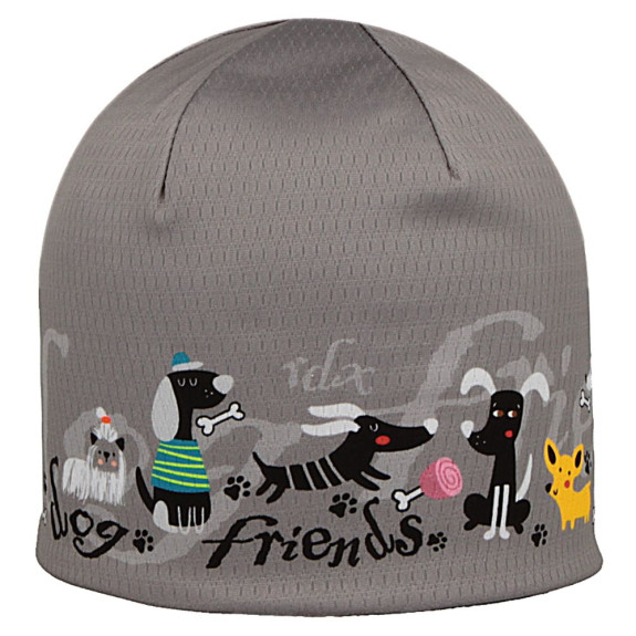 Chlapčenská funkčná čiapka s fleecom Picowinter Friends šedá RDX
