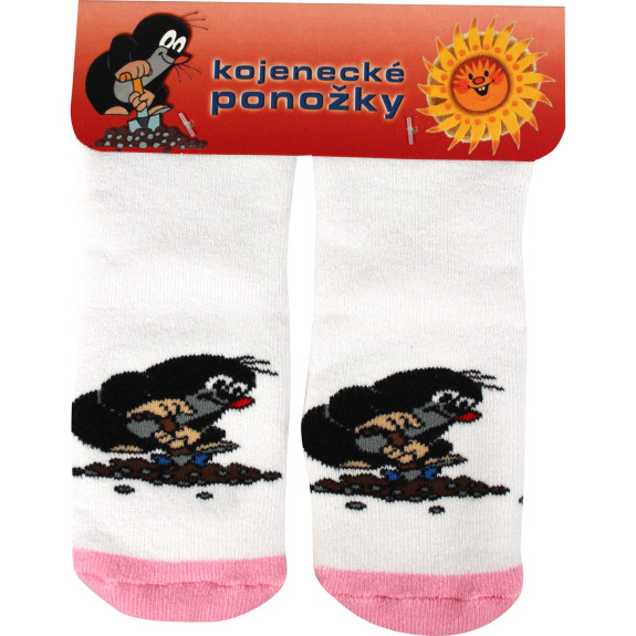 Ponožky dojčenskej froté Krtko obrázkové dievčenské (3 páry)