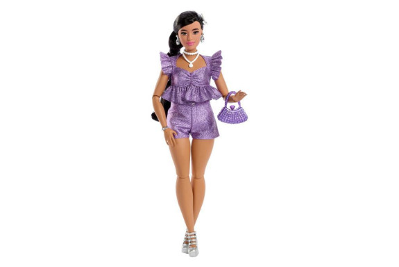 Barbie Deluxe modelka - Fialové šortky