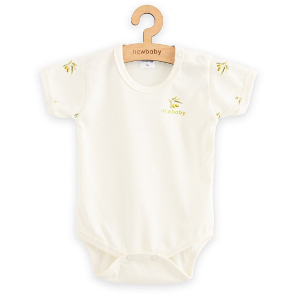 Dojčenské body s krátkym rukávom z organickej bavlny Olivy New Baby