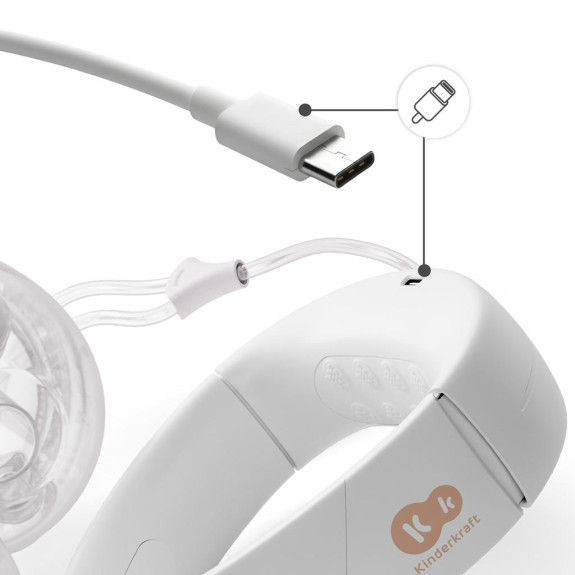 Odsávačka materského mlieka s funkciou ohrevu krku Double Hands-free Gentleneste Kinderkraft