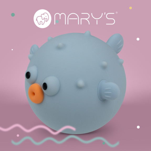 LED silikónová nočná lampička dotyková Rgb Puffer Fish, modrá Mary's