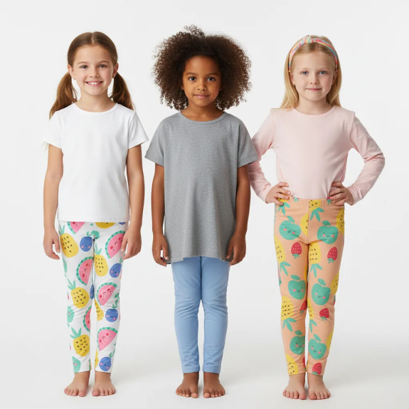Dievčenské capri legíny Ovocie 3pack Minoti