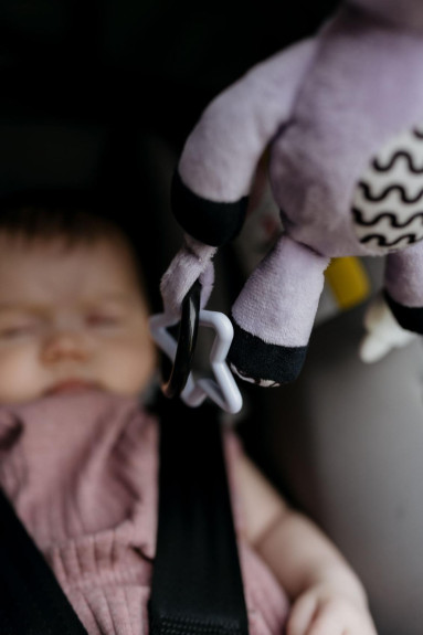 Hrkálka plyš 30 cm záves na postieľku/kočík 0 m+ babyted