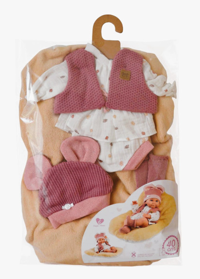 Obleček pre bábiku bábätko New Born veľkosti 40-42 cm s doplnkami Llorens