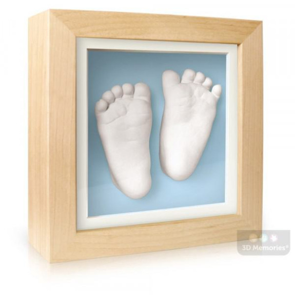 3D Memories odlievacia sada baby pre 3D odliatok ručičiek a nožičiek - hlboký jelšový rámček