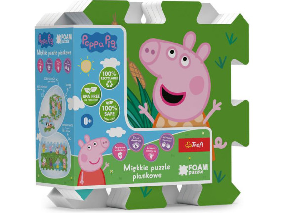 Penové puzzle Prasiatko Peppa/Peppa Pig 32 x 32 x 1 cm 8 ks