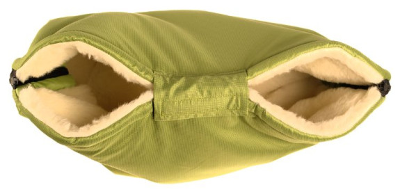 Merino rukávnik na kočík z ovčej/ťavej vlny na zips 30 x 50 cm
