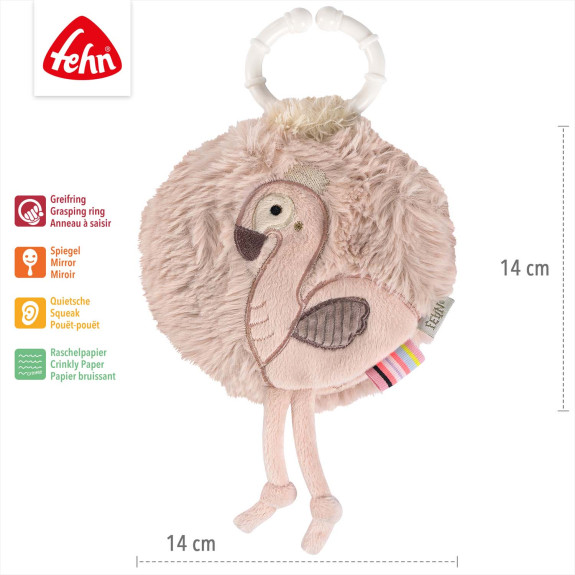 Plyšová knižka plameniak, Pink Baby Fehn