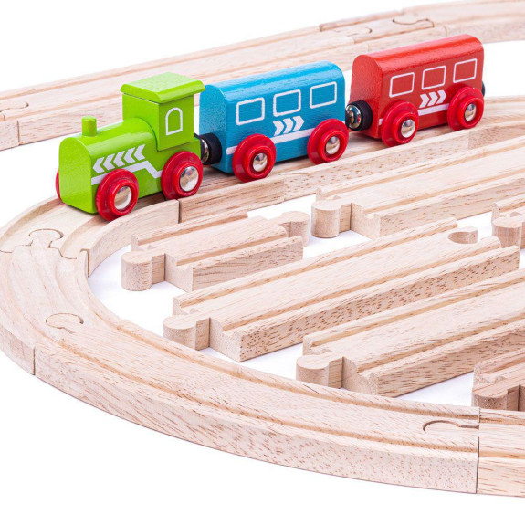 Drevené koľaje set 24 dielov Bigjigs Rail