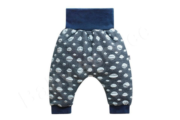 Nohavice buggy zateplené Bubliny modré Baby Service