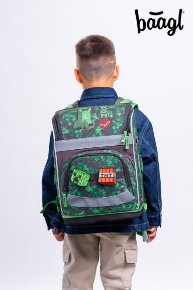 Školská aktovka Zippy Plus Minecraft Boom Baagl